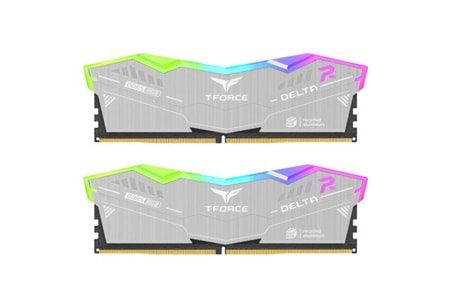 TEAM 32GB (2X 16GB) DDR5 6000MHZ CL38 RGB DUAL KIT PC RAM T-FORCE DELTA RGB ECO SILVER FF2D532G6000HC38JDC01