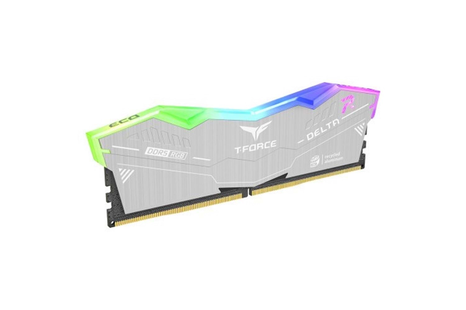 TEAM 32GB (2X 16GB) DDR5 6000MHZ CL38 RGB DUAL KIT PC RAM T-FORCE DELTA RGB ECO SILVER FF2D532G6000HC38JDC01