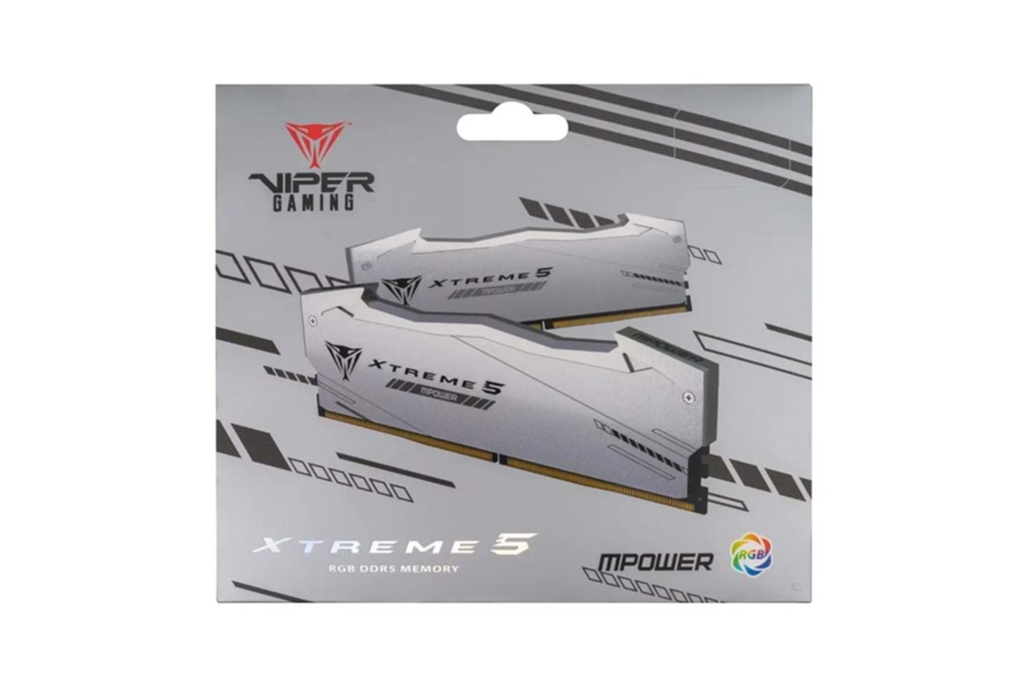 PATRIOT 48GB (2X 24GB) DDR5 8000MHZ CL38 RGB DUAL KIT PC RAM VIPER EXTREME 5 PVXR548G80C38KM BEYAZ