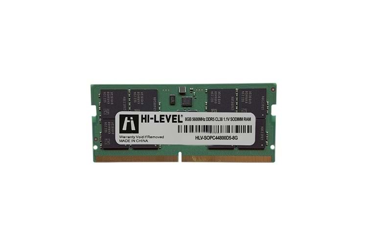 HI-LEVEL 8GB DDR5 5600MHZ CL38 NOTEBOOK RAM HLV-SOPC44800D5-8G