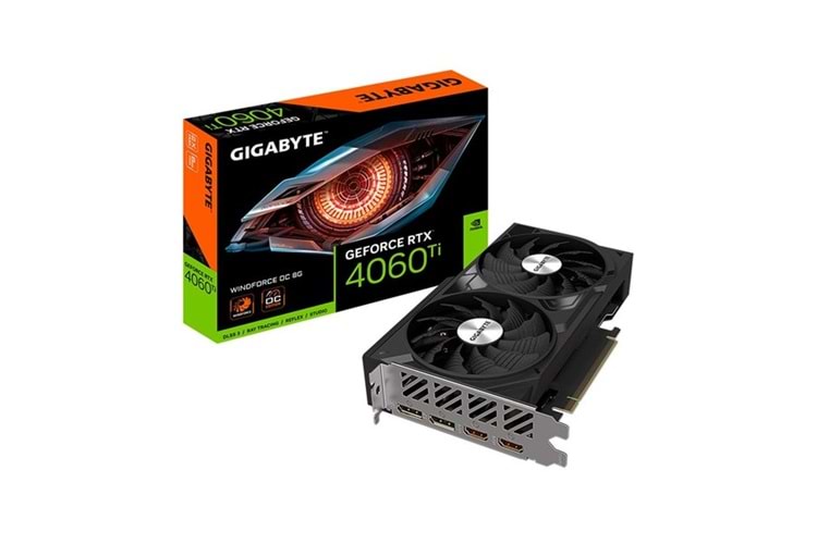 GIGABYTE 8GB RTX4060TI GV-N406TWF2 OC-8GD GDDR6 128bit HDMI-DP PCIE 4.0