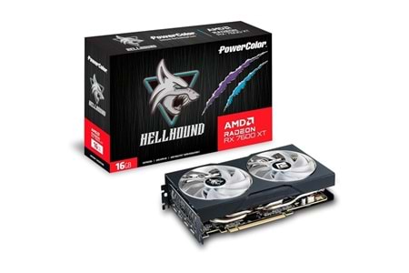 POWERCOLOR 16GB HELLHOUND RX7600XT 16G-L/OC GDDR6 128bit PCIE 4.0