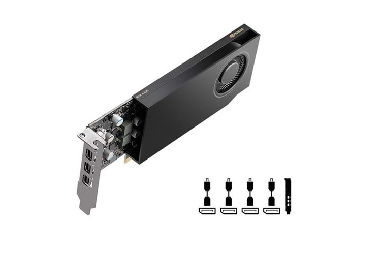 PNY RTX A400 4GB VCNRTXA400-SB GDDR6 64bit mDP PCIe 4.0	