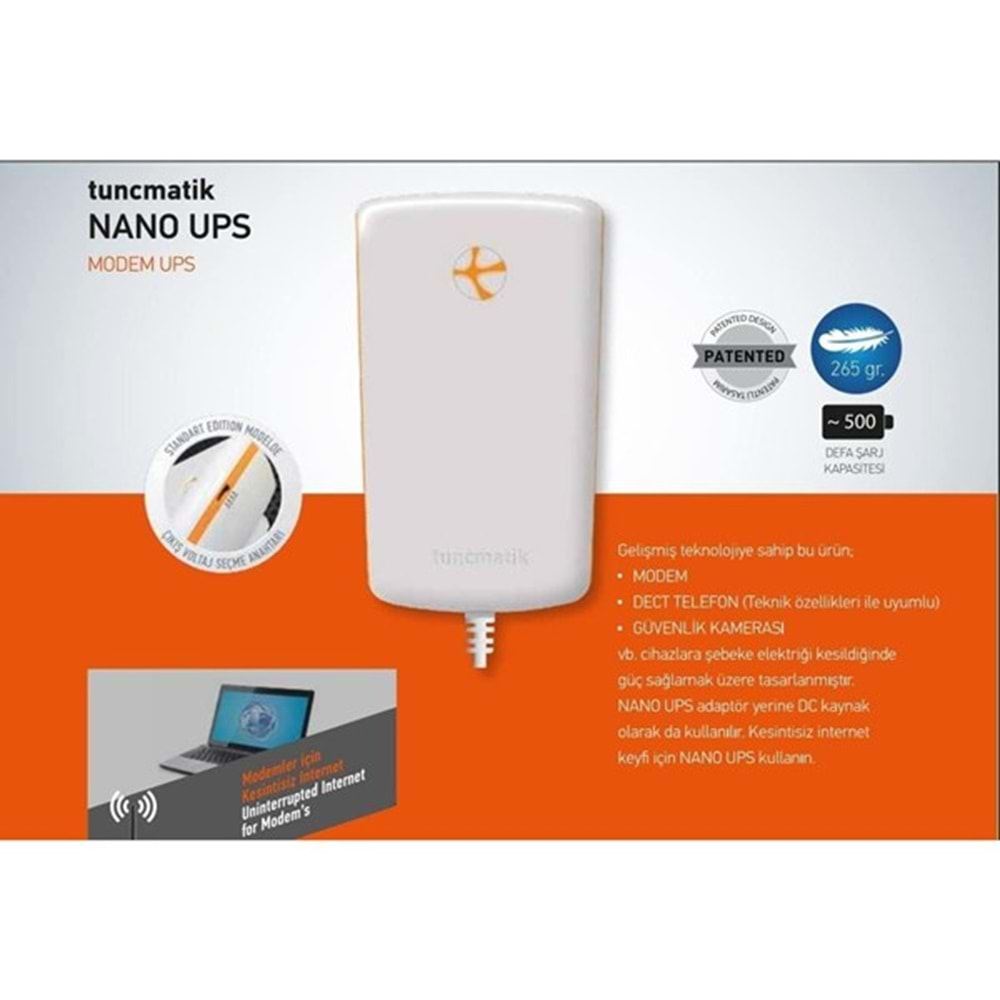 TUNÇMATİK TSK5264 NANO TELECOM MODEM UPS 6000MAH