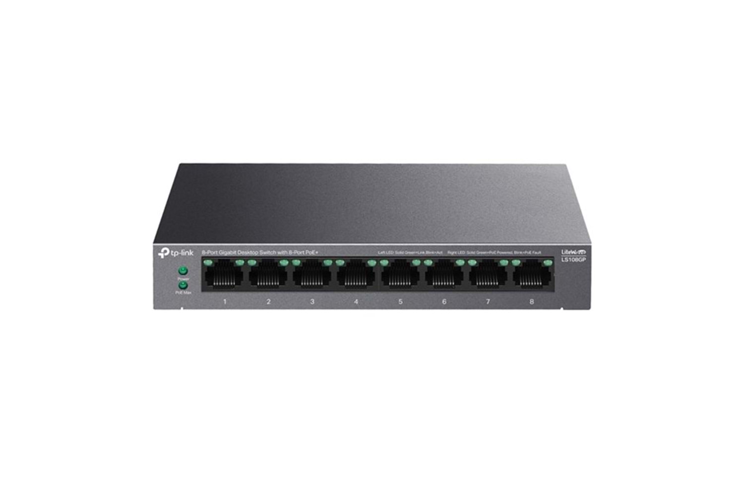 TP-LINK 8port LS108GP Gigabit Yönetilemez Switch