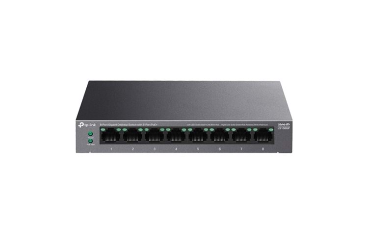 TP-LINK 8port LS108GP Gigabit Yönetilemez Switch