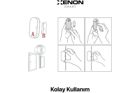 XENON SMART X7502 Akıllı Kapı ve Pencere Sensörü Wi-Fi Bluetooth Destekli