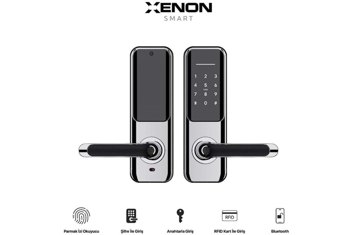 XENON SMART X8051 Akıllı Kapı Kilidi Parmak İzi Şifre Girişli