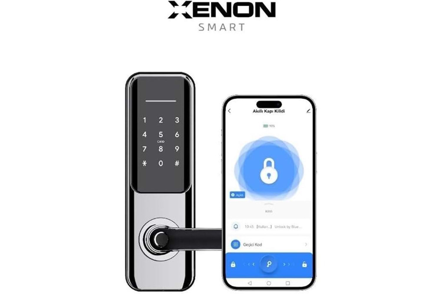 XENON SMART X8051 Akıllı Kapı Kilidi Parmak İzi Şifre Girişli
