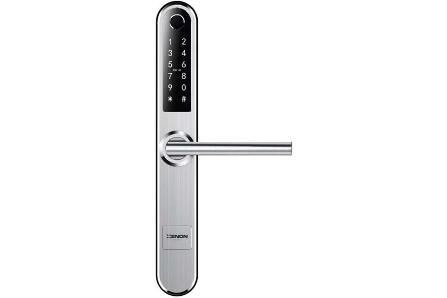 XENON SMART X8057 Akıllı Kapı Kilidi Parmak İzi Şifre Girişli Gümüş