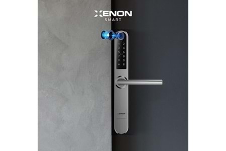 XENON SMART X8057 Akıllı Kapı Kilidi Parmak İzi Şifre Girişli Gümüş