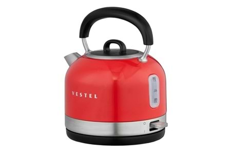 VESTEL Retro Kırmızı 2200 W 1.7 Lt Celık Kettle