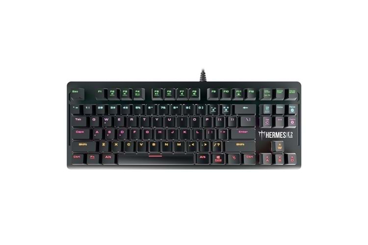 GAMDIAS HERMES-E2, USB Kablolu, İngilizce, Mekanik, 7 Renk, Gaming Klavye