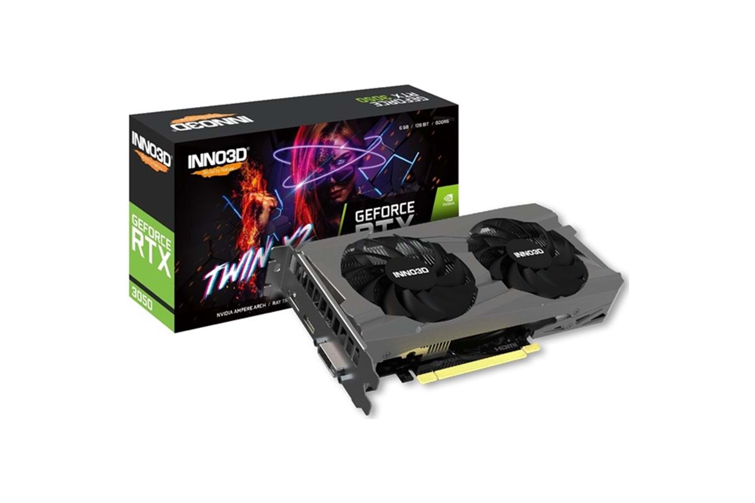 INNO3D 6GB RTX3050 TWIN X2 N30502-06D6-1711VA60 GDDR6 HDMI-DP PCIE 4.0