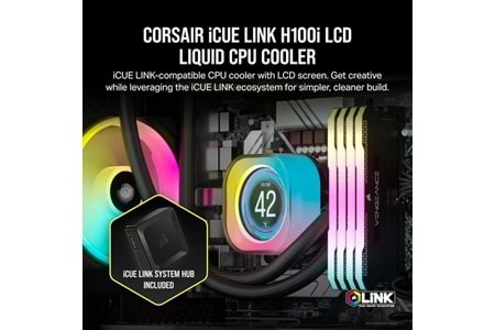 CORSAIR 240MM H100i CW-9061007-WW RGB AM5-1851P SIVI SOĞUTMALI İŞLEMCİ FANI