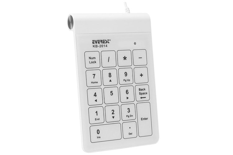 EVEREST KB-2014 Beyaz Usb Dokunmatik Numerik Standart Klavye