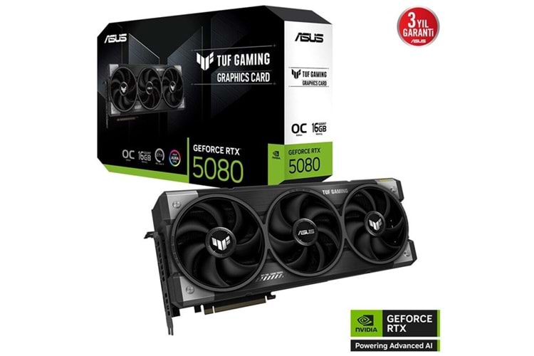 ASUS RTX5080 16GB TUF RTX5080-O16G GAMING GDDR7 256bit HDMI DP PCIe 5.0