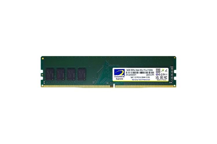 TWINMOS 16GB DDR4 2666MHZ PC RAM VALUE MDD416GB2666DWO 