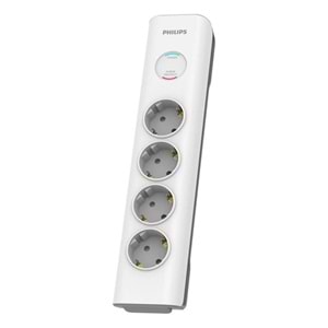PHILIPS 4-lü SPN7040WA/62 600 Joules Akım Koruma Prizi Beyaz	