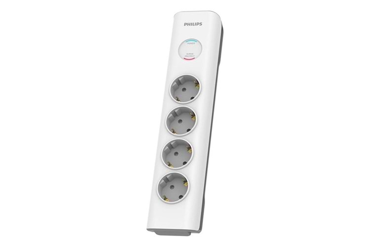 PHILIPS 4-lü SPN7040WA/62 600 Joules Akım Koruma Prizi Beyaz	