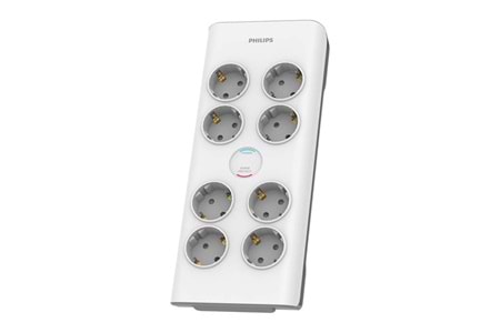 PHILIPS 8-li SPN7080WA/62 900 Joules Akım Koruma Prizi Beyaz