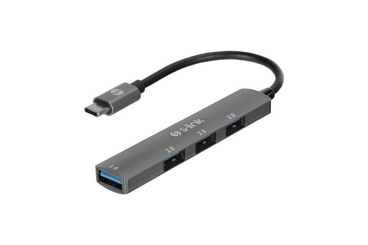 S-LINK SW-U324 3*USB2.0, 1*USB3.0 TYPE-C METAL USB HUB ÇOKLAYICI 