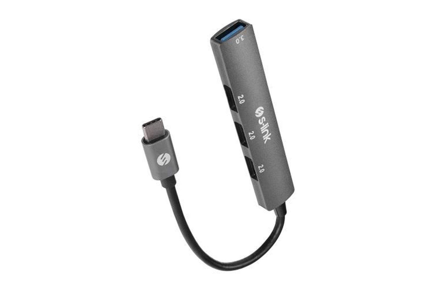 S-LINK SW-U324 3*USB2.0, 1*USB3.0 TYPE-C METAL USB HUB ÇOKLAYICI 