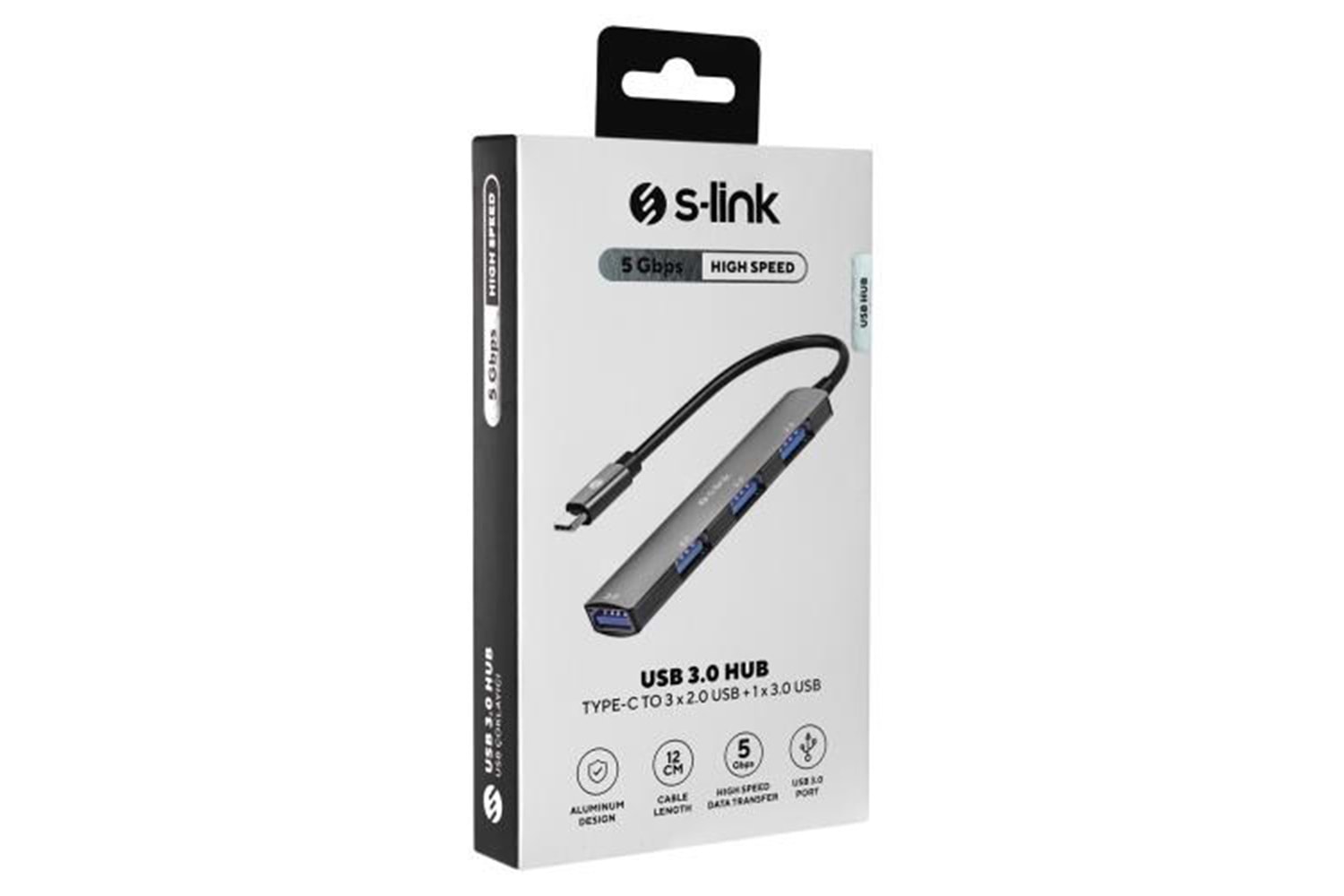 S-LINK SW-U324 3*USB2.0, 1*USB3.0 TYPE-C METAL USB HUB ÇOKLAYICI 