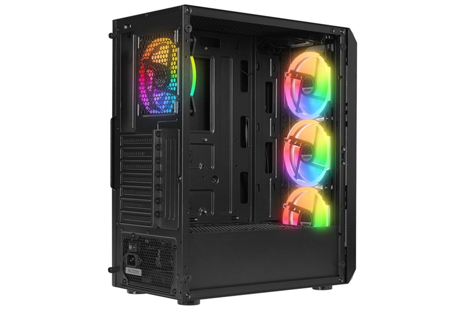 EVEREST 600W X-RACER Gaming Mid-Tower PC Kasası 4X-FANLI
