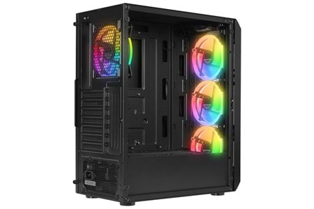 EVEREST 600W X-RACER Gaming Mid-Tower PC Kasası 4X-FANLI