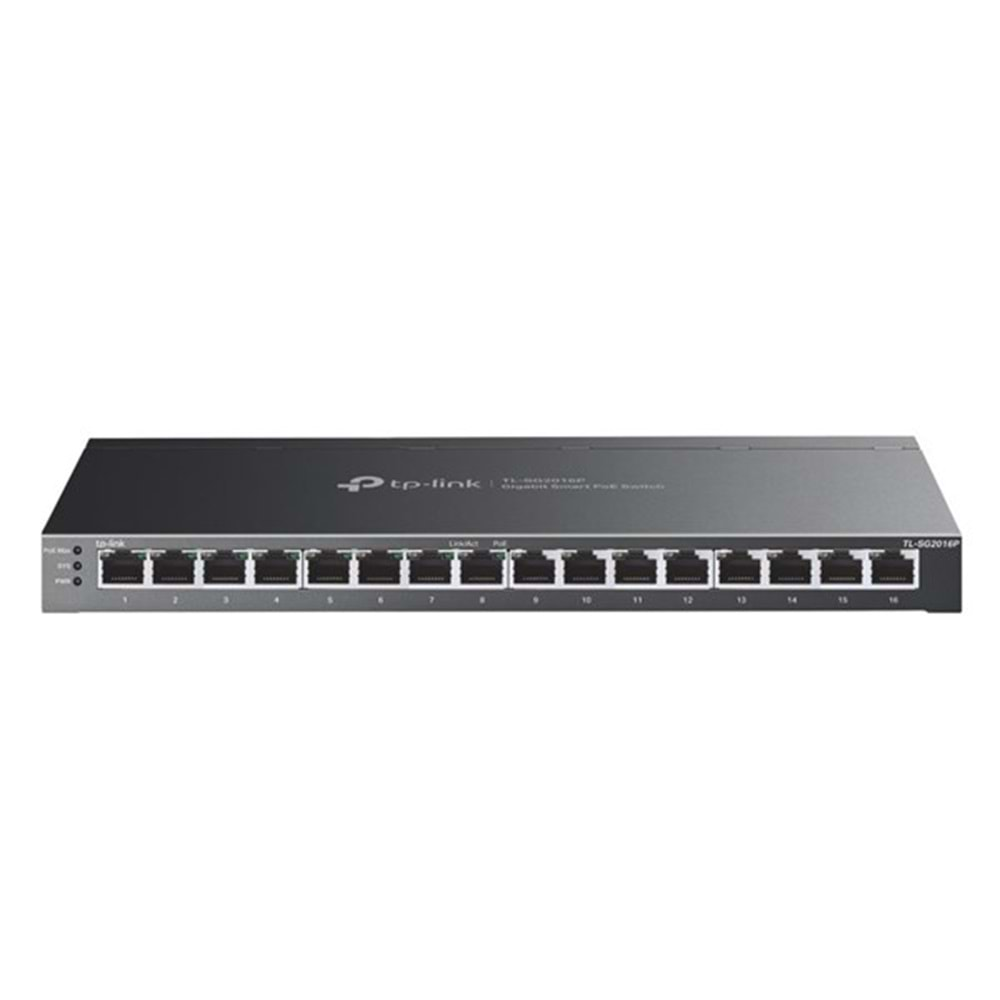 TP-LINK 16port TL-SG2016P GIGABIT 120W 8port POE YÖNETİLEMEZ SWITCH