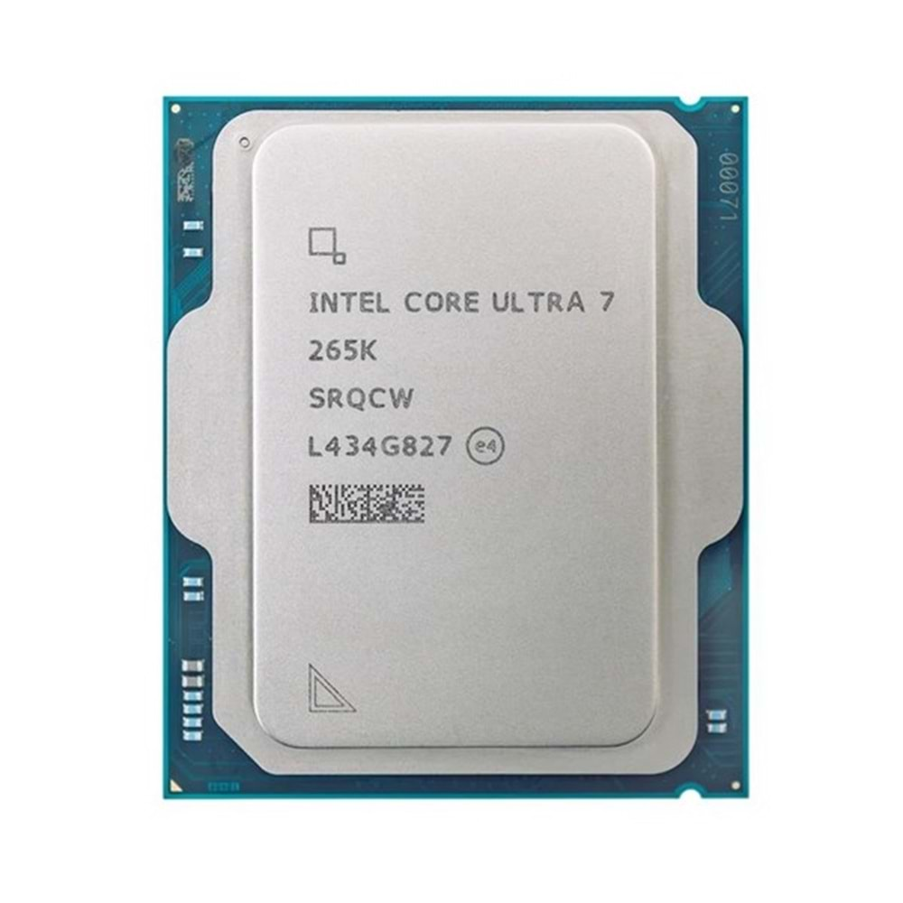 INTEL CORE ULTRA 7 265K 20çekirdekli 36MB O/B VGA 1851p 125W Kutusuz-Fansız 