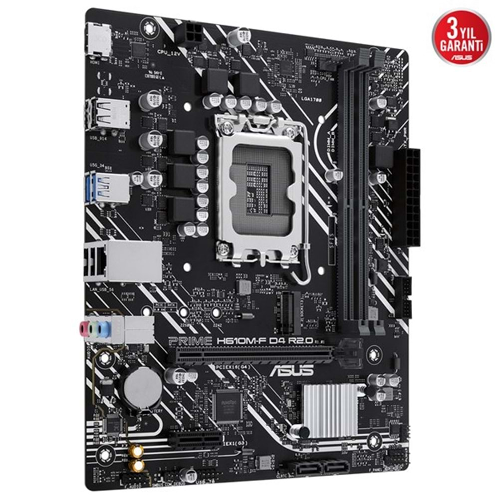 ASUS PRIME H610M-F R2.0 DDR4 HDMI PCIe 16X v4.0 1700p mATX