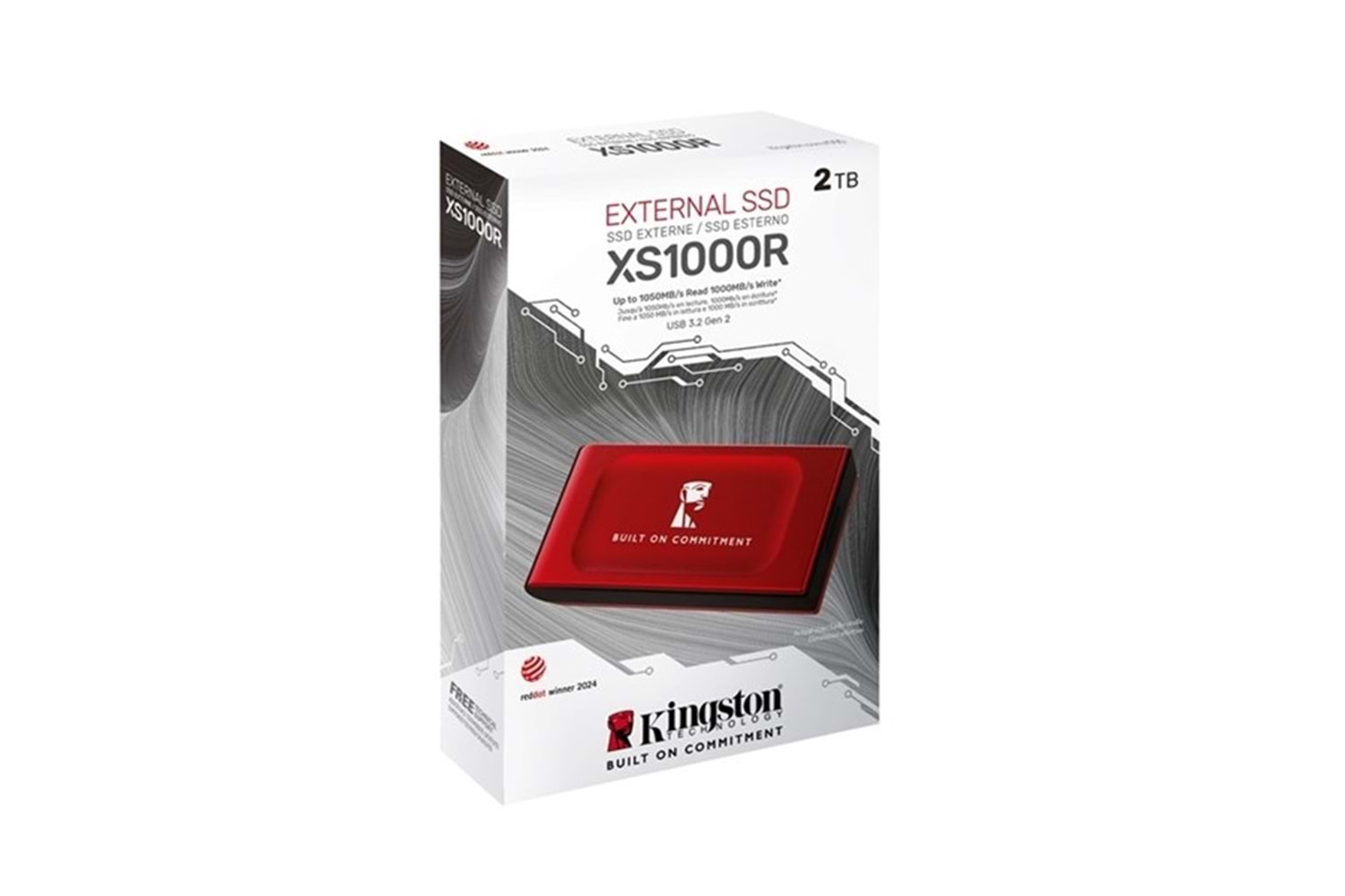 KINGSTON 2TB SXS1000R/2000GA BOC USB 3.2 SSD HARİCİ DİSK KIRMIZI