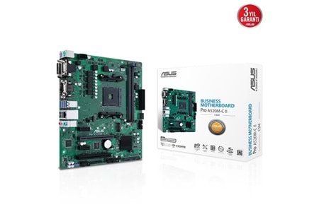 ASUS PRO A520M-C II/CSM DDR4 HDMI PCIE 4.0 AM4 mATX KURUMSAL ANAKART