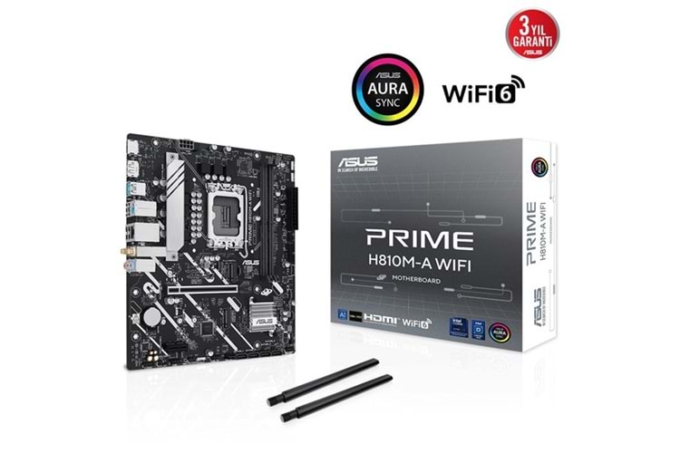 ASUS PRIME H810M-A WIFI-6E DDR5 HDMI-DP PCIE 4.0 1851p mATX