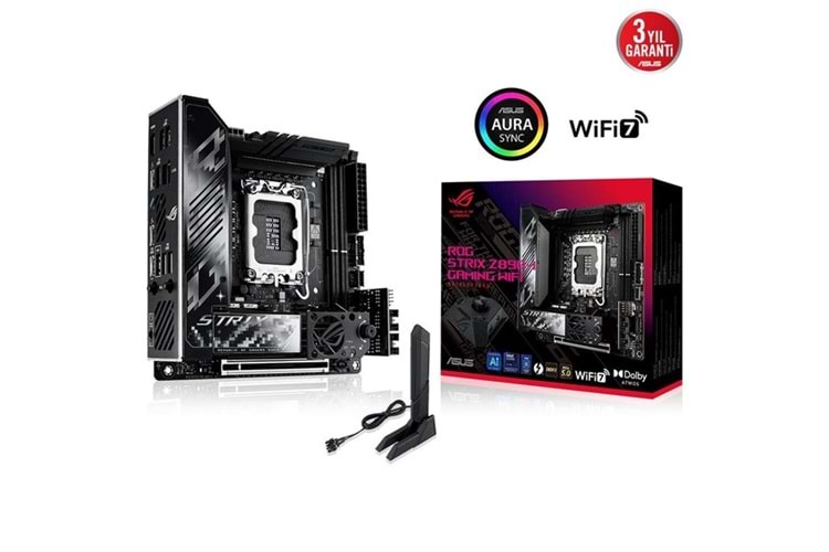 ASUS ROG STRIX Z890-I GAMING WIFI7 DDR5 HDMI-DP PCIE 5.0 1851p mITX