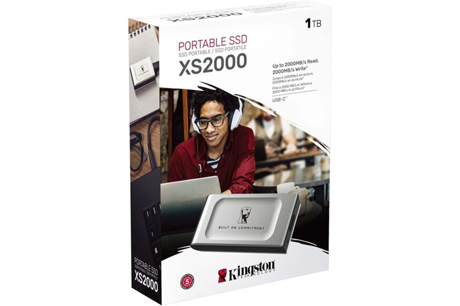 KINGSTON 1TB SXS2000/1000GA USB 3.2 SSD HARİCİ DİSK GÜMÜŞ