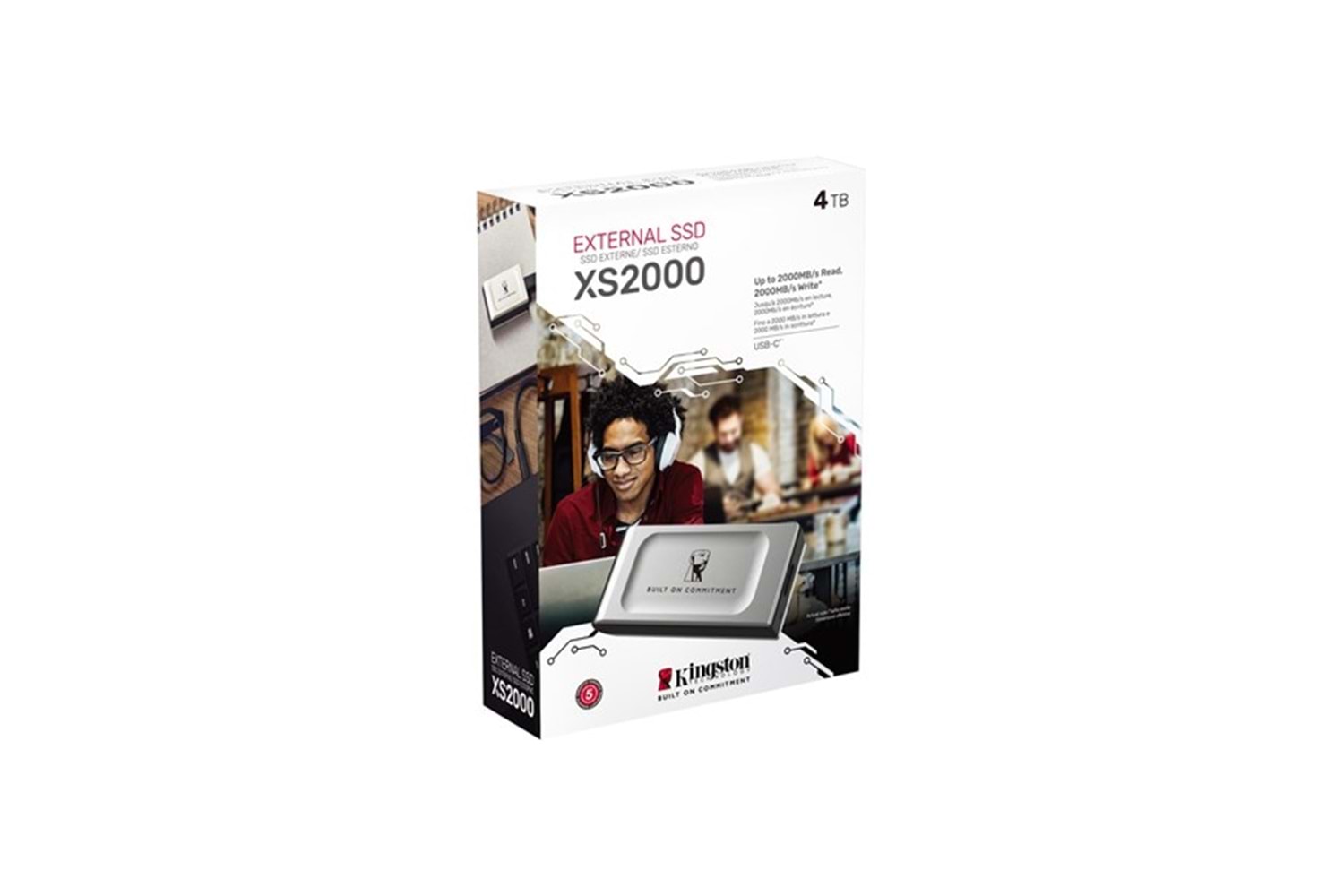 KINGSTON 4TB SXS2000/4000GA USB 3.2 SSD HARİCİ DİSK GÜMÜŞ