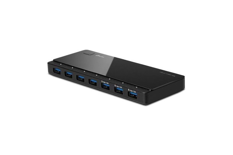 TP-LINK UH700 7port USB 3.0 Siyah USB Çoklayıcı Hub Adaptörlü 