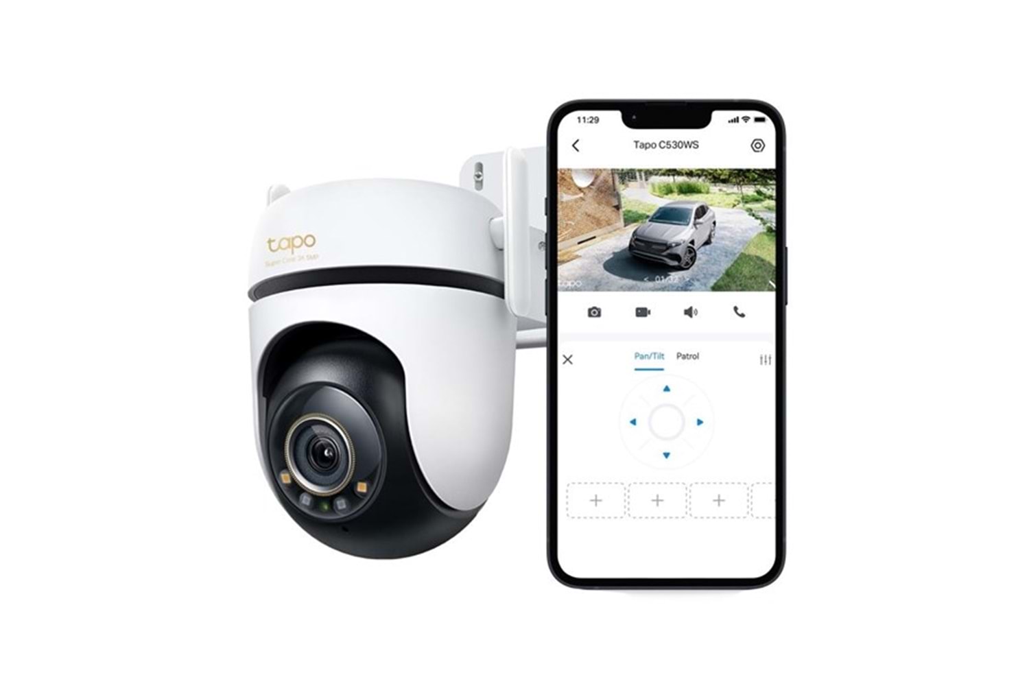 TP-LINK 5MP Tapo C530WS Dış Mekan Pan/Tilt Güvenlik Wi-Fi Kamera
