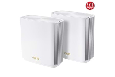 ASUS XT8 (W-2-PK) ZENWIFI WIFI6 AX6600 ROUTER 2-li paket Beyaz
