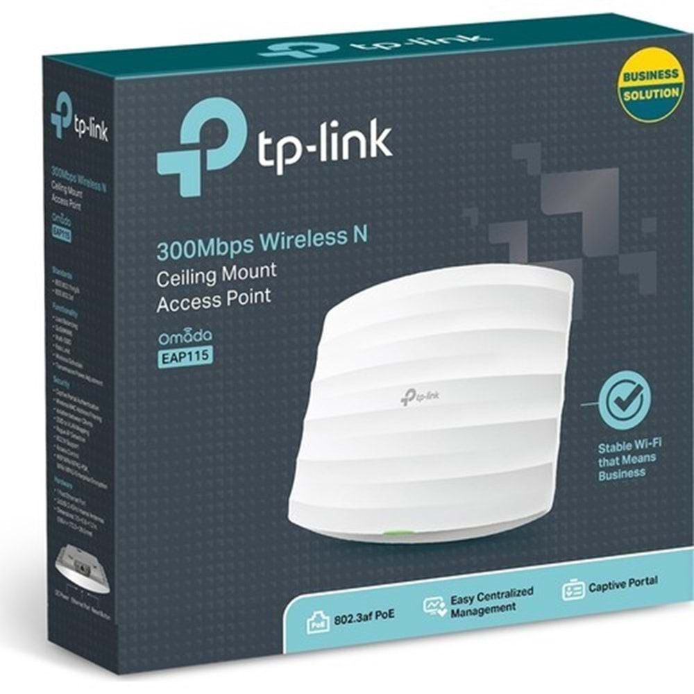 TP-LINK EAP115 N300 Tavan Tipi Kurumsal Access Point