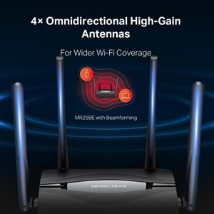 MERCUSYS MR25BE BE3600 WIFI7 DUAL BAND EV OFİS TİP ROUTER
