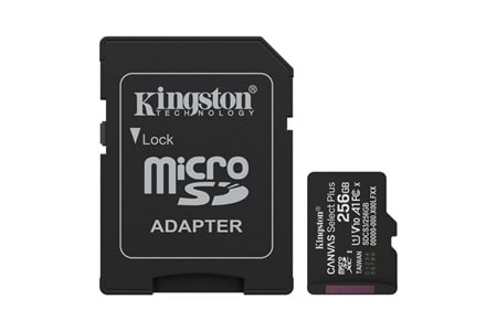 KINGSTON 256GB CANVAS SELECT PLUS DCS3/256GB MICRO-SD HAFIZA KARTI