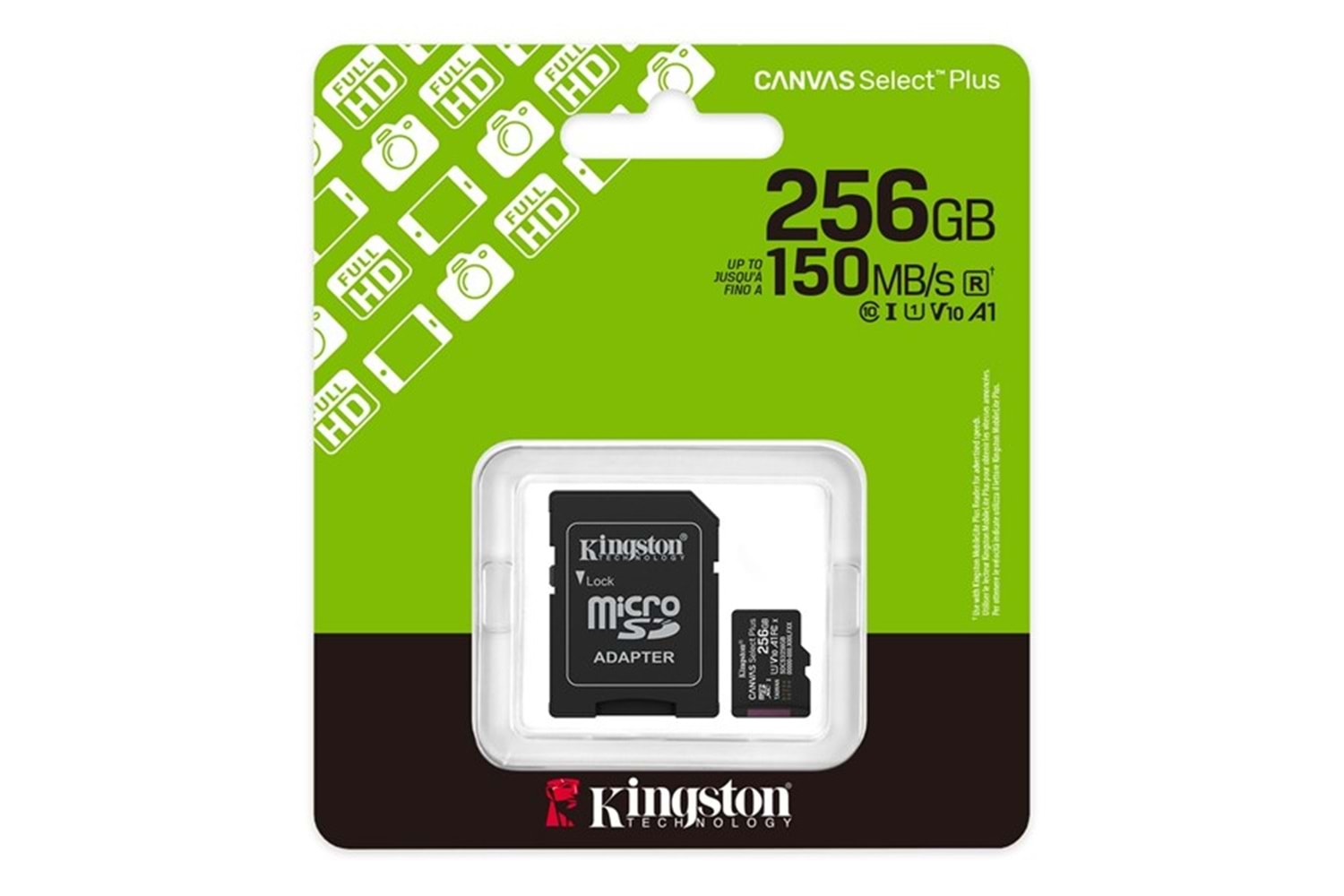 KINGSTON 256GB CANVAS SELECT PLUS DCS3/256GB MICRO-SD HAFIZA KARTI