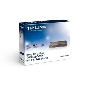 TP-LINK 8-PORT 66W 4-PORT POE TL-SF1008P 10/100 POE SWITCH