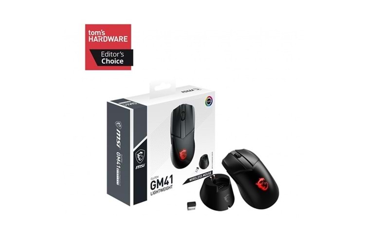 MSI CLUTCH GM41 LIGHTWEIGHT 20.000dpi KABLOSUZ GAMING MOUSE