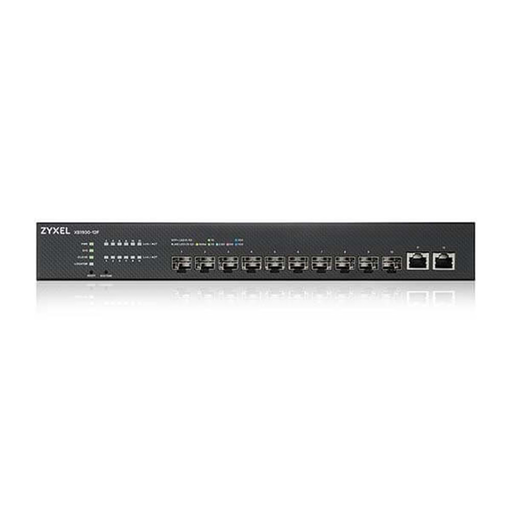 ZYXEL 12-PORT XS1930-12F 2-PORT 10GBE 10-SFP 10GBE YÖNETİLEBİLİR SWITCH