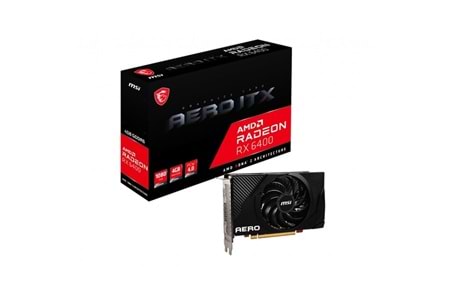 MSI 4GB RX6400 AERO ITX GDDR6 64bit PCIE 4.0